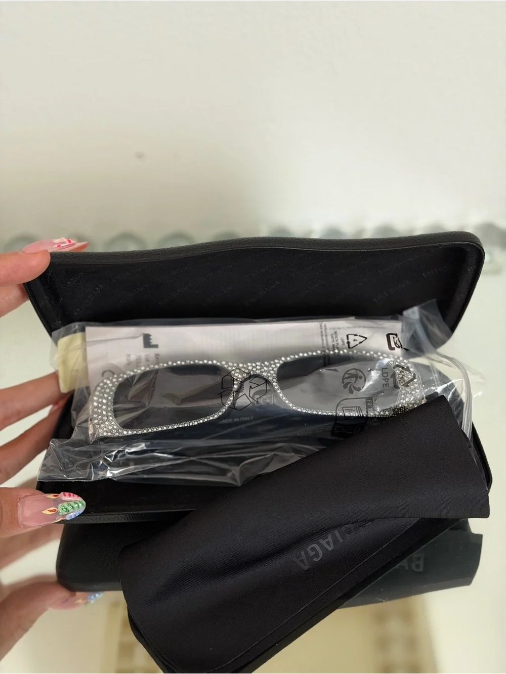 Balenciaga Rectangle Mirror B Acetate Sunglasses